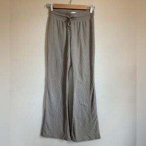 Aritzia Taupe Wide-Leg Knit Pants